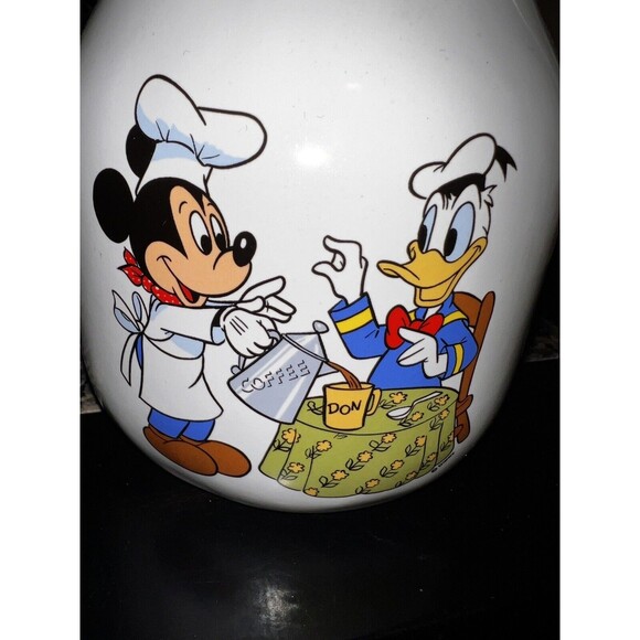 Chef Mickey Mouse Disney Productions Donald Coffee Cookie Jar Vintage 80s Rare - Picture 12 of 13